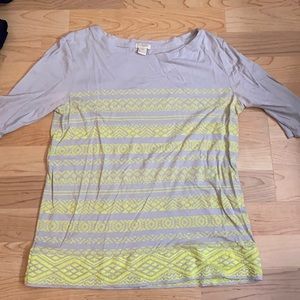 Jcrew 1/4 sleeve top